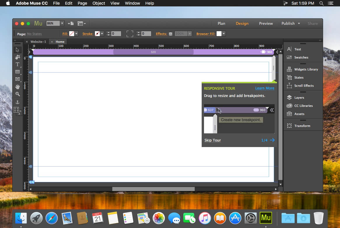 Adobe Muse CC 2018 screenshot 1
